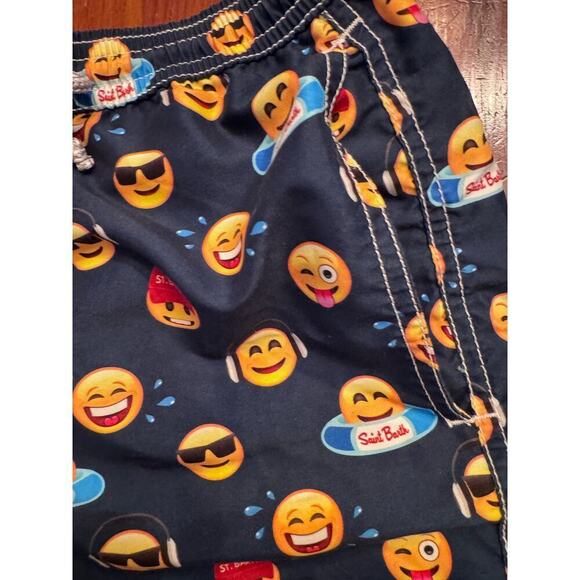 MC 2 Saint Barth Emoji smiley face boys swim trunks size 12 - Picture 8 of 15